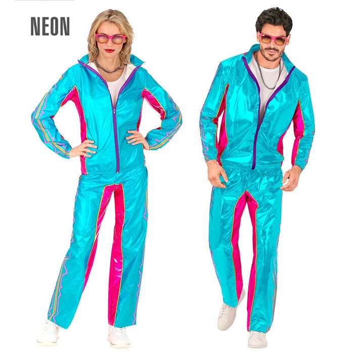 Azure Metallic Electronic Dance Music Party Fashion Tracksuit  Jacket, Pants 