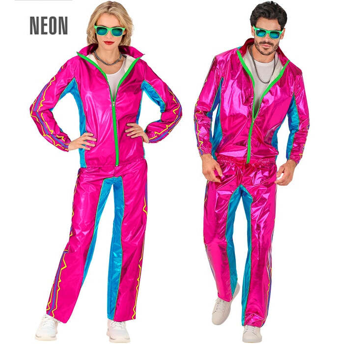 Pink Metallic Electronic Dance Music Party Fashion Tracksuit  Jacket, Pants 