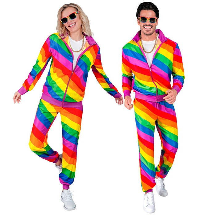 Rainbow Party Fashion Tracksuit  Jacket, Pants 