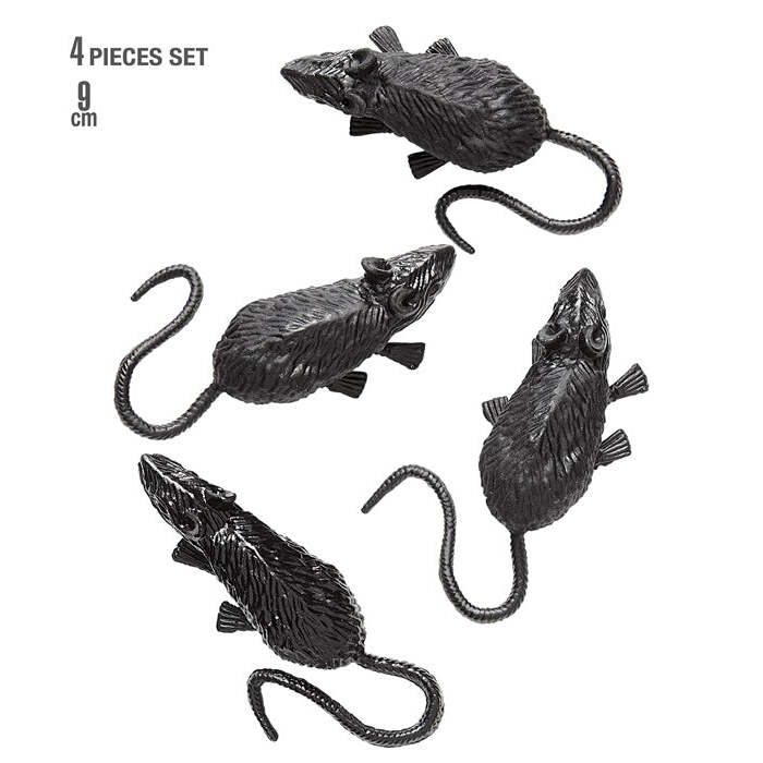 Set Of 4 Mice 9 Cm