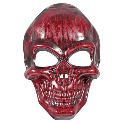 Red Metallic Skull Mask