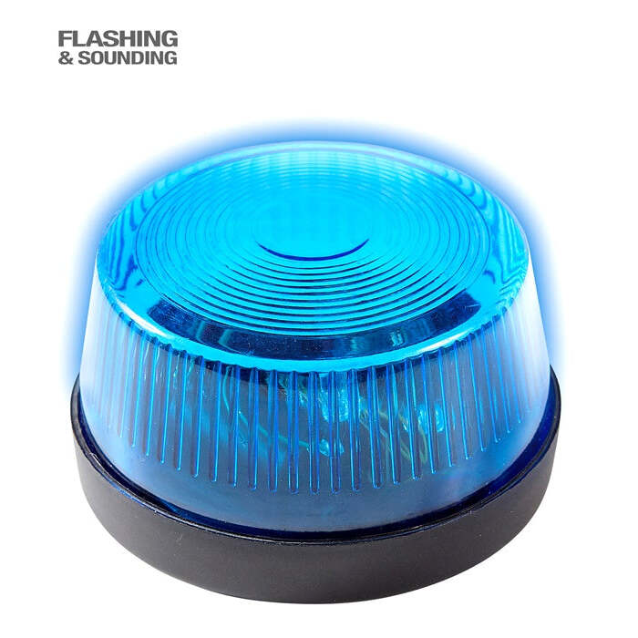 Rotating Warning Light With Siren - Blue 7X4 Cm 