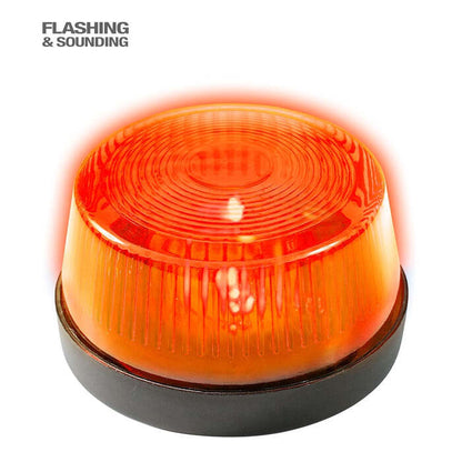 Orange Flashing Warning Light With Siren 7X4 Cm 
