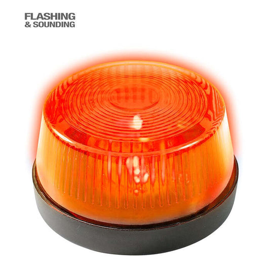 Orange Flashing Warning Light With Siren 7X4 Cm 