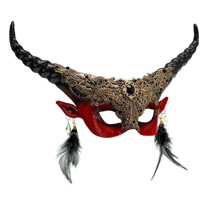 Theatrical Red Devil Eyemask