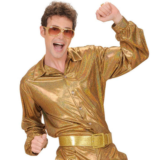 The 70S Disco Style  Holographic Shirt 