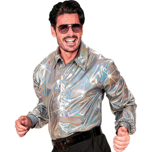 The 70S Disco Style  Holographic Shirt 