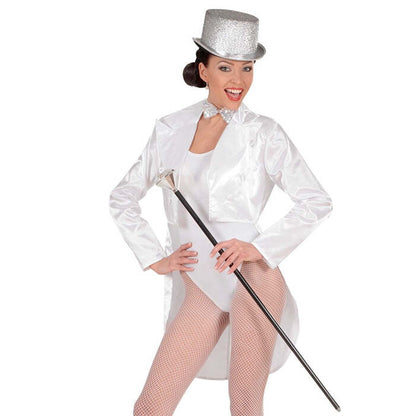 Women'S White Satin Tailcoat