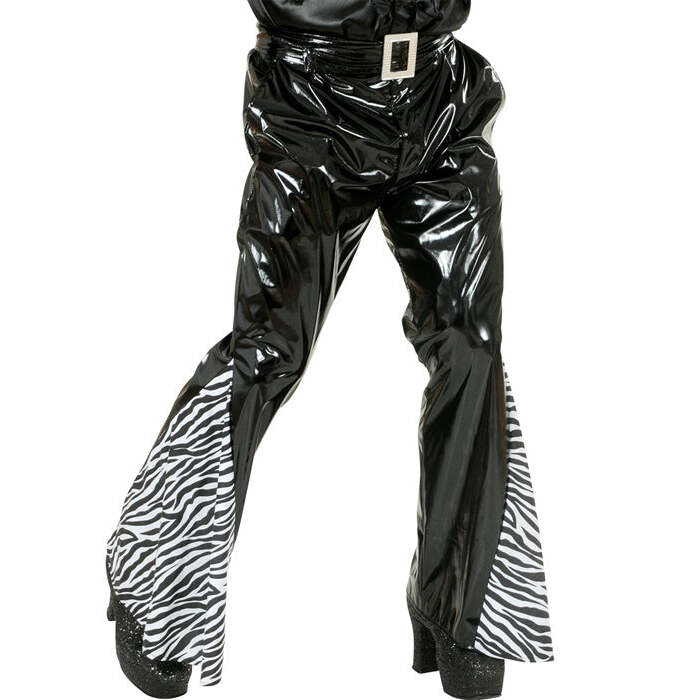 Zebra Bell Bottom Pants Vinyl