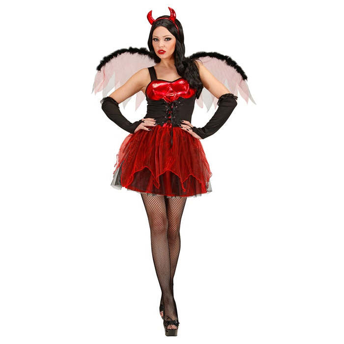 Devil  Dress, Wings, Fingerless Gloves, Horns 