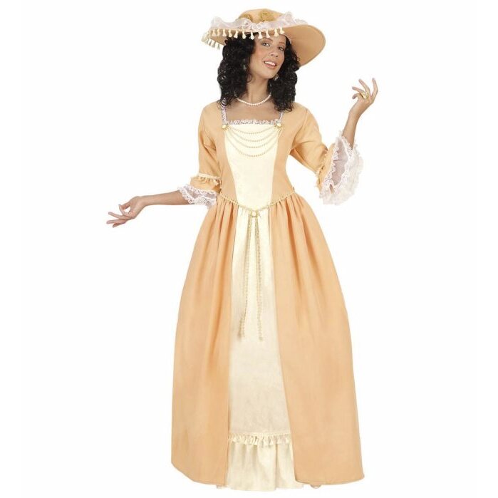 Court Lady  Dress With Wire Hoop, Belt, Hat 