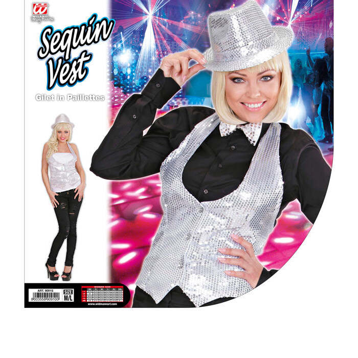 Lady Silver Sequin Vest