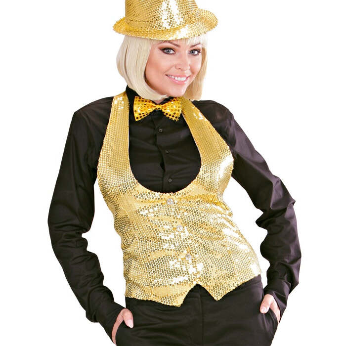 Lady Gold Sequin Vest