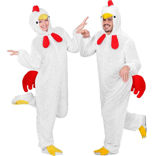 Funny Chicken  Hooded Jumpsuit With Mask 