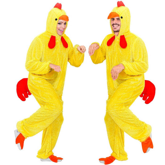 Funny Chick  Hooded Jumpsuit With Mask 