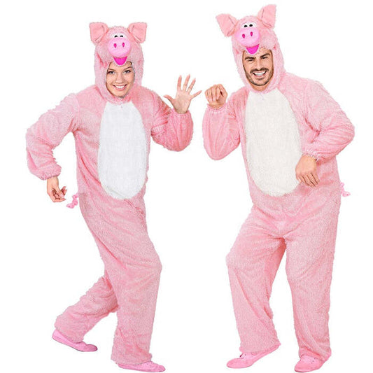 Funny Pig  Hooded Jumpsuit With Mask 