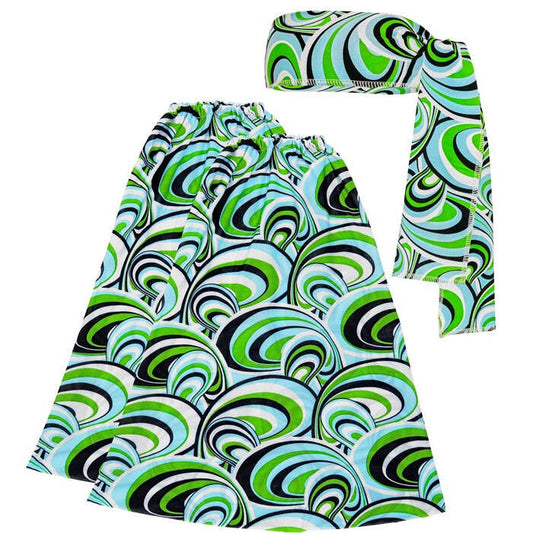 The 70S Groovy Style - Waves  Headband & Leg Warmers 