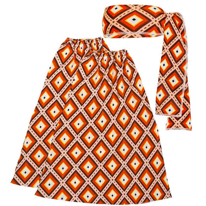 The 70S Groovy Style - Rhombus  Headband & Leg Warmers 