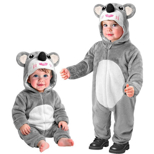 Koala Plush Velvet  Hooded Jumpsuit 
