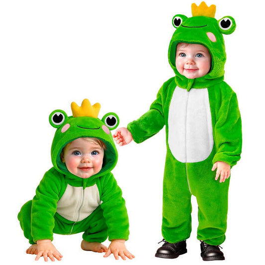 Frog Plush Velvet  Hooded Jumpsuit 