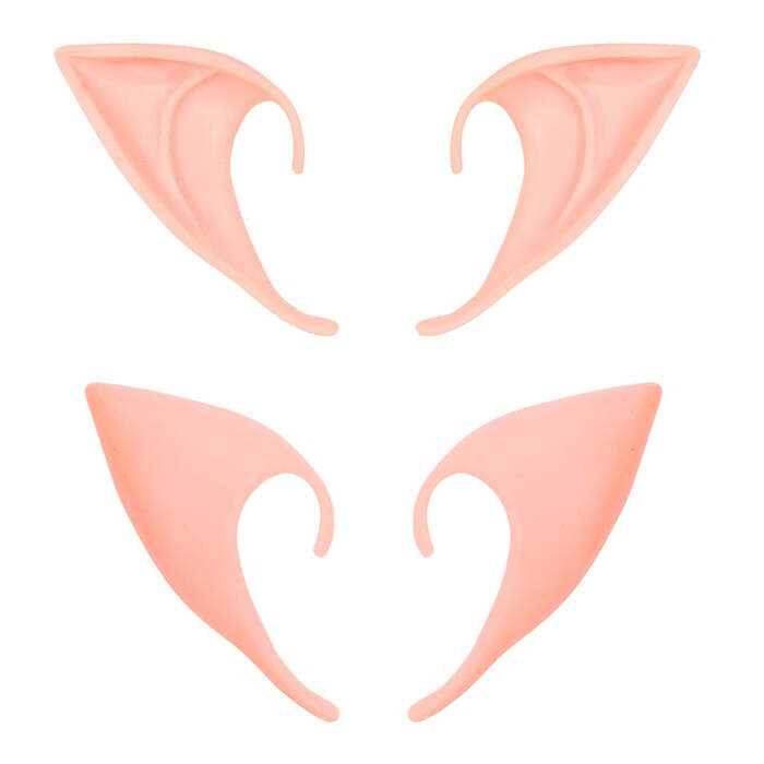 Pairs Of Soft Latex Pointed Ears  For Elf, Fairy, Witch, Devil, Etc. 