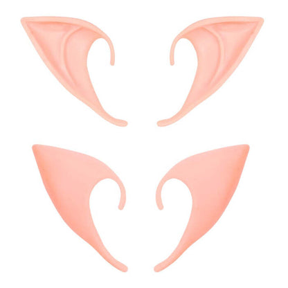 Pairs Of Soft Latex Pointed Ears  For Elf, Fairy, Witch, Devil, Etc. 