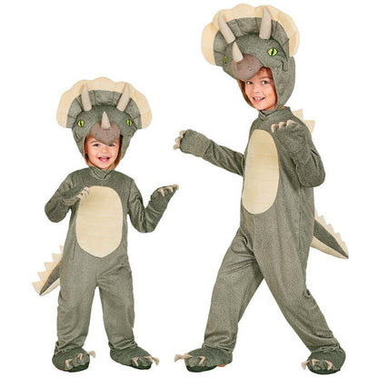Triceratops  Jumpsuit, Hooded Mask 