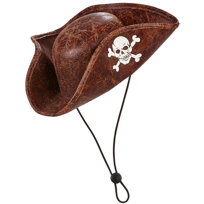 Leather Look Mini Pirate Tricorn