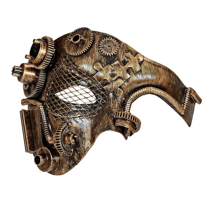 Copper Steampunk Half Face Mask