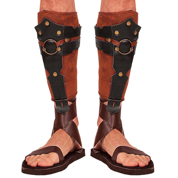 Leather Look Roman/Greek Leg Guards