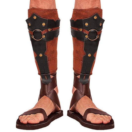 Leather Look Roman/Greek Leg Guards