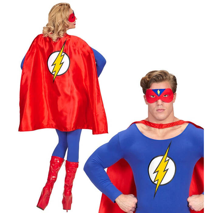 Super Hero  Cape, Eyemask  - 85 Cm
