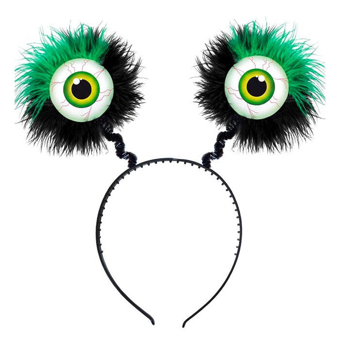 Feathered Green Eyes Headbopper