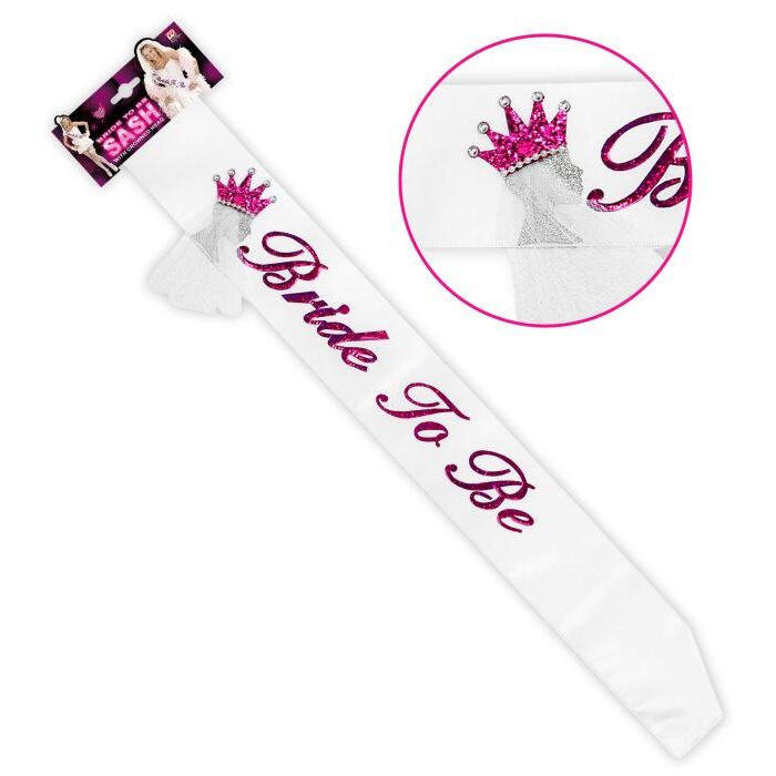  Bride To Be Double Layer Satin Sash With Crowned Head