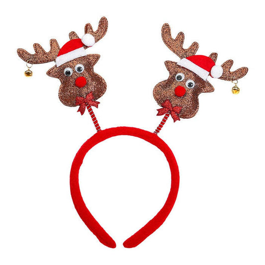  Reindeer Head Bopper With Jingle Bells