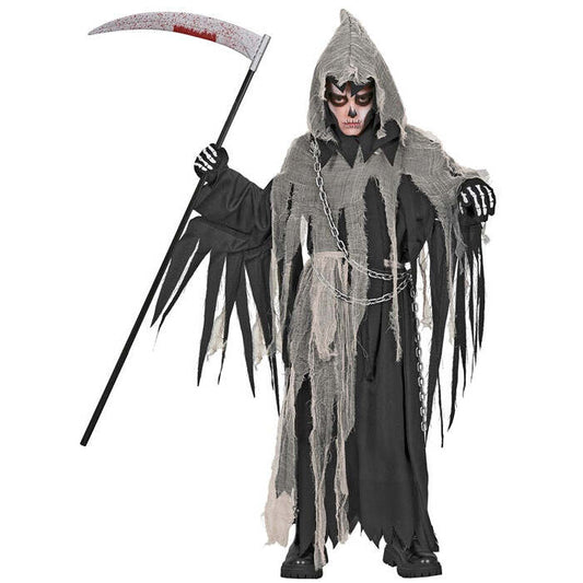 Chained Reaper  Robe With Chain, Gauzed Collar, Hood And Belt 