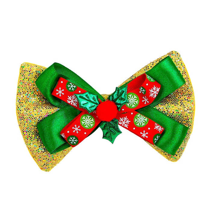 Gold  Christmas Bow Tie