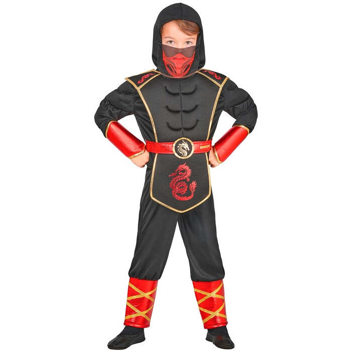 Ninja  Hooded Coat With Armour, Pants, Facemask 