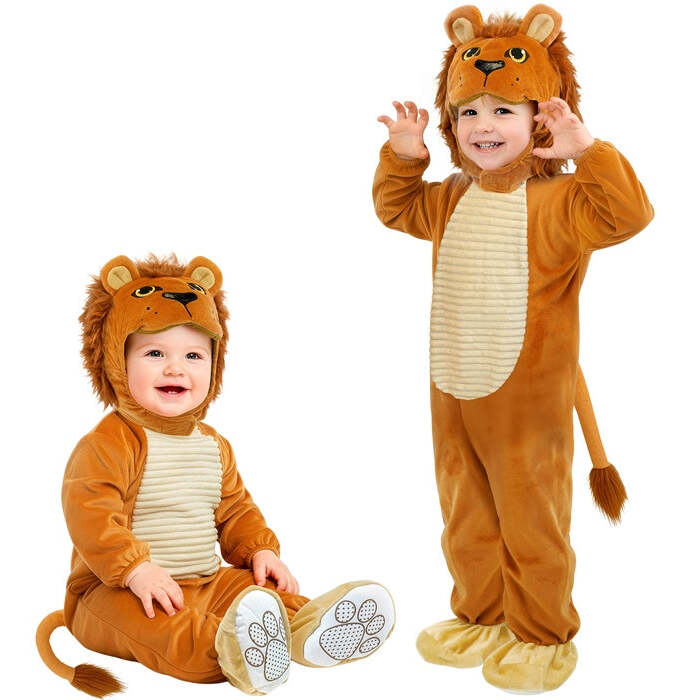 Lion  Jumpsuit, Hooded Mask 