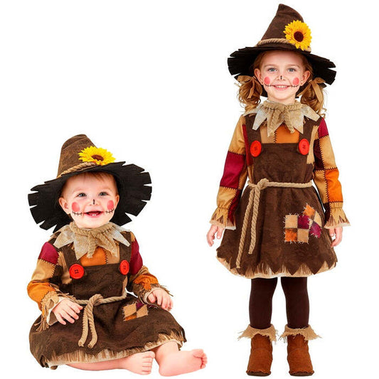 Scarecrow  Dress, Collar, Belt, Hat 