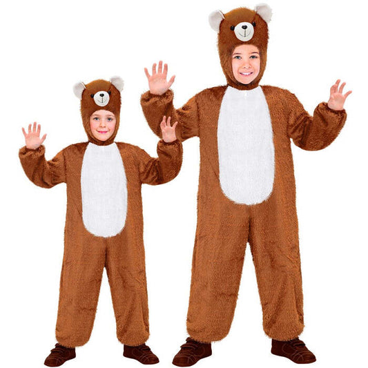 Funny Bear  Hooded Jumpsuit With Mask 