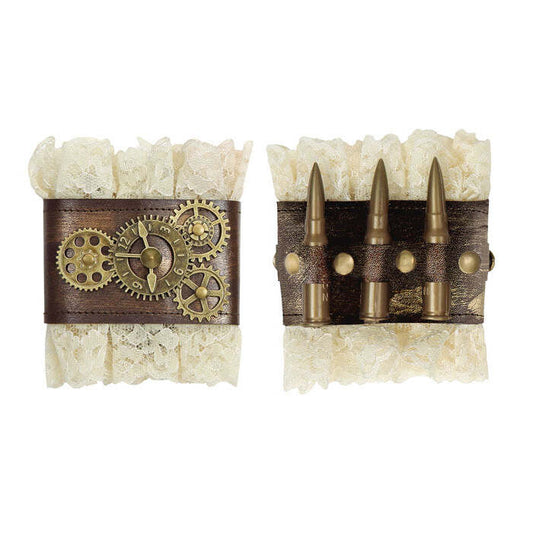 Pairs Of Steampunk Lace Cuffs