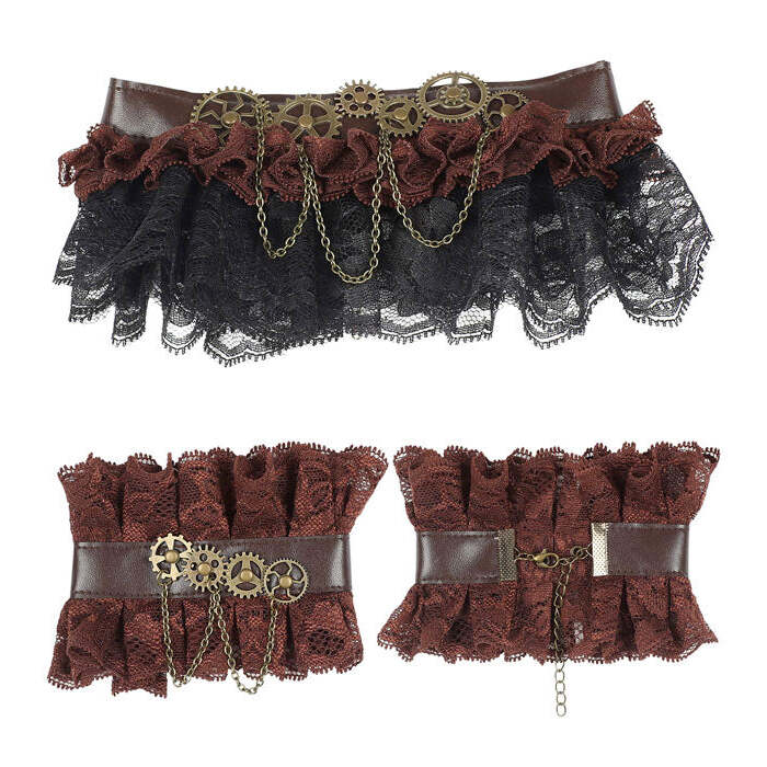 Steampunk Lace Choker & Cuffs