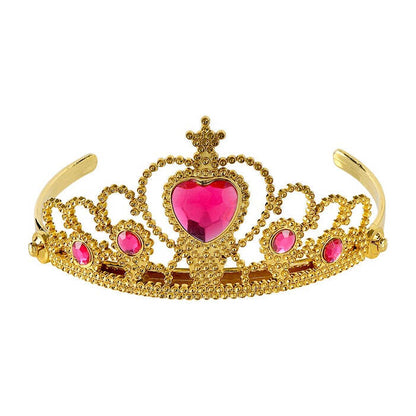 Gold Tiara With Pink Gems