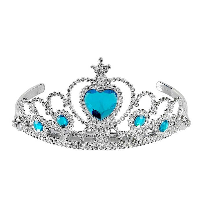 Silver Tiara With Turquoise Gems