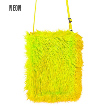 Neon Yellow Plush Handbag