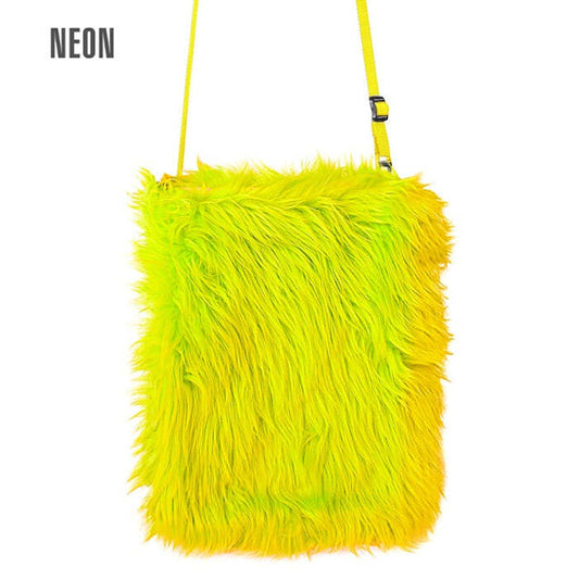 Neon Yellow Plush Handbag