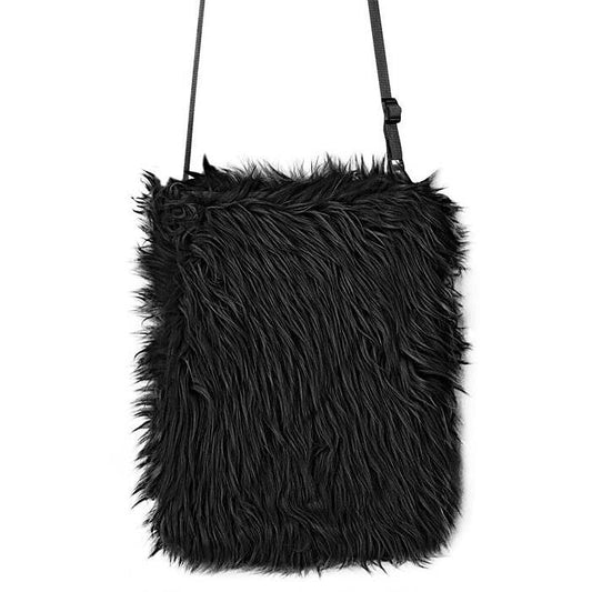 Black Plush Handbag