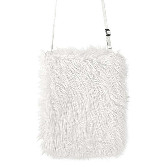 White Plush Handbag