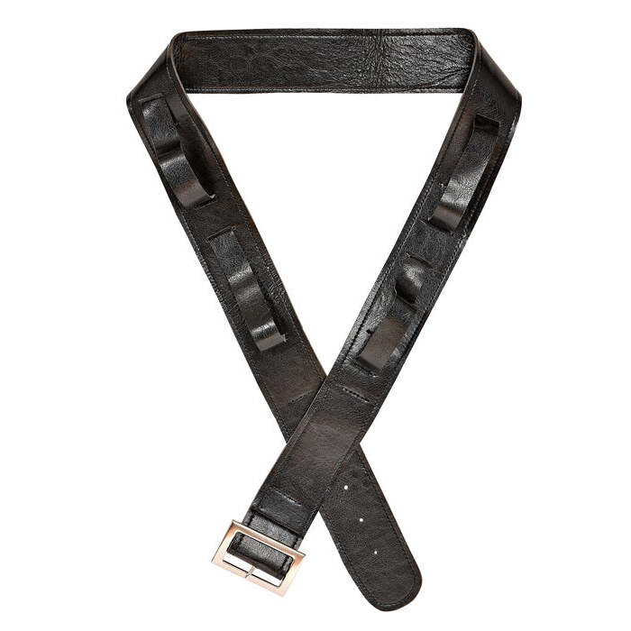 Leather Look  Black Belt With 4 Holsters For Swords And Weapons”